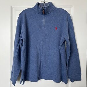 Polo Ralph Lauren Estate Rib Quarter-Zip Pullover Men's Size M Medium Blue